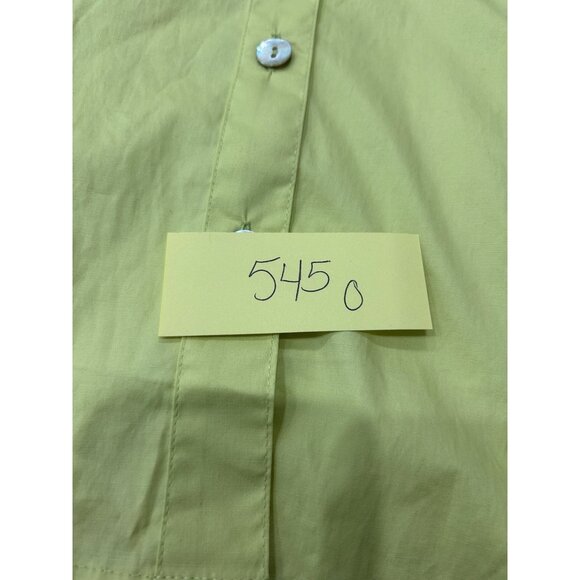 Rafael Womens Yellow Button Up Collared Shirt Size Medium - Picture 7 of 8